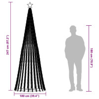 Produktbild för Julgranskon 475 LEDs färgglad 247 cm