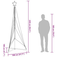 Produktbild för Julgransbelysning 483 LEDs blå 240 cm