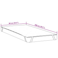 Produktbild för Madrasskydd vit 90x200 cm vattentät