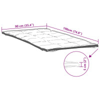 Produktbild för Madrasskydd vit 90x190 cm