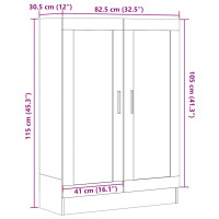 Produktbild för Bokskåp åldrat trä 82,5x30,5x115 cm konstruerat trä