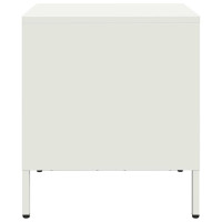 Produktbild för Sängbord vit 35x39x43,5 cm stål