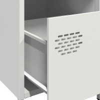 Produktbild för Sängbord vit 35x39x43,5 cm stål