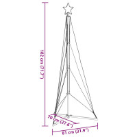 Produktbild för Julgransbelysning 363 LEDs varmvit 182 cm