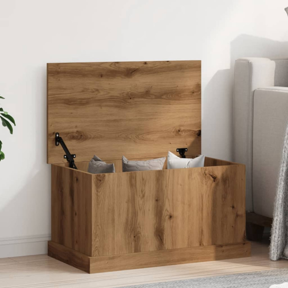 Produktbild för Förvaringslåda artisan ek 70x40x38 cm konstruerat trä
