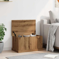Produktbild för Förvaringslåda artisan ek 70x40x38 cm konstruerat trä