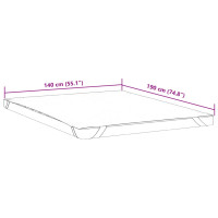 Produktbild för Madrasskydd vit 140x190 cm vattentät