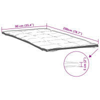 Produktbild för Madrasskydd vit 90x200 cm