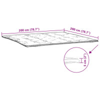 Produktbild för Madrasskydd vit 200x200 cm