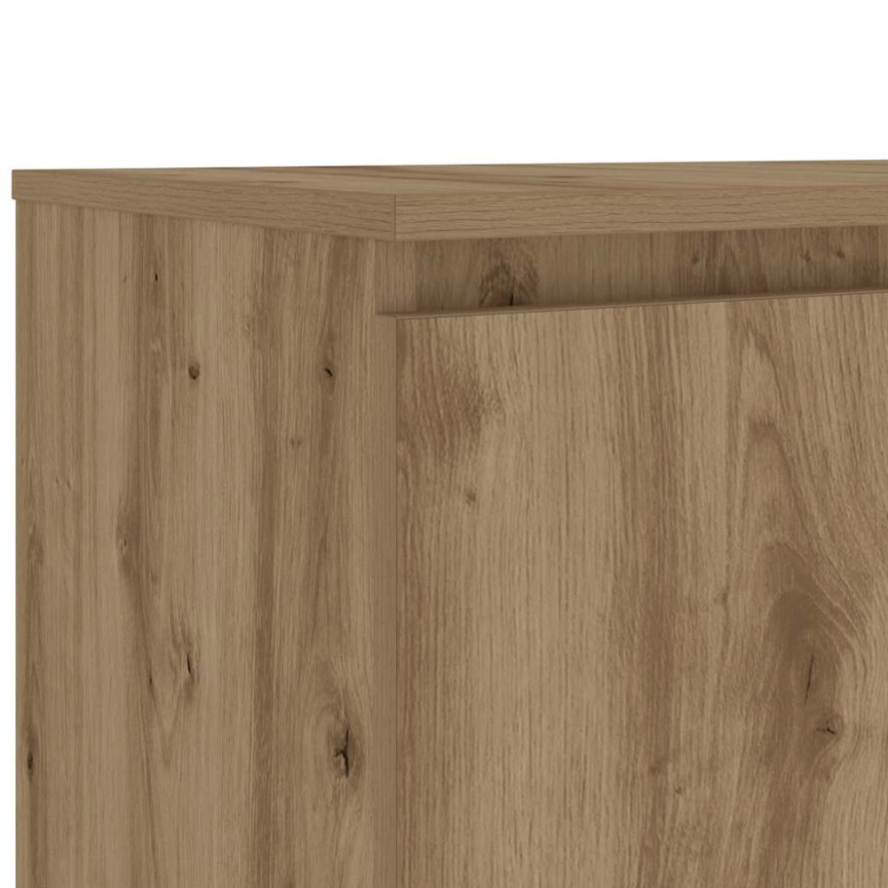 Produktbild för TV-bänk med LED-lampor artisan ek 140x40x36cm konstruerat trä