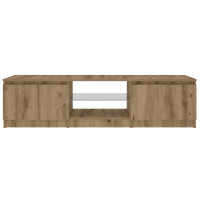 Produktbild för TV-bänk med LED-lampor artisan ek 140x40x36cm konstruerat trä