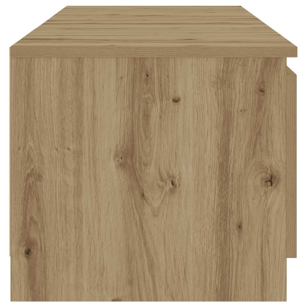 Produktbild för TV-bänk med LED-lampor artisan ek 140x40x36cm konstruerat trä