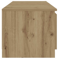 Produktbild för TV-bänk med LED-lampor artisan ek 140x40x36cm konstruerat trä