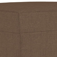 Produktbild för 3-sitssoffa med fotpall Brun 180 cm tyg