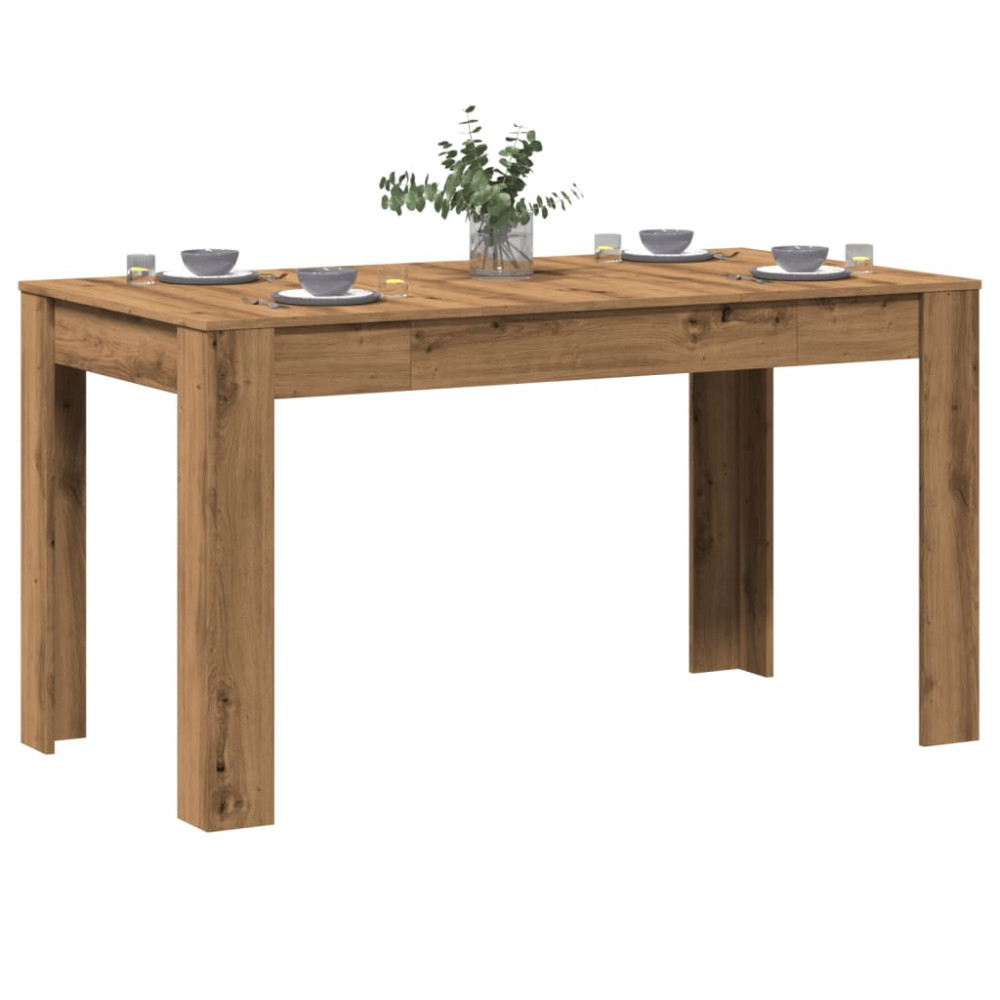 Produktbild för Matbord artisan ek 140x74,5x76 cm konstruerat trä