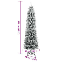 Produktbild för Plastgran med 150 LEDs och snö 120 cm