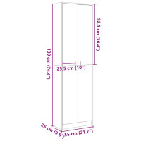 Produktbild för Hallgarderob sonoma-ek 55x25x189 cm konstruerat trä