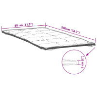 Produktbild för Madrasskydd vit 80x200 cm