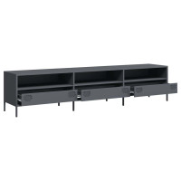 Produktbild för Tv-bänk antracit 202x39x43,5 cm kallvalsat stål