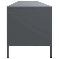 Produktbild för Tv-bänk antracit 202x39x43,5 cm kallvalsat stål