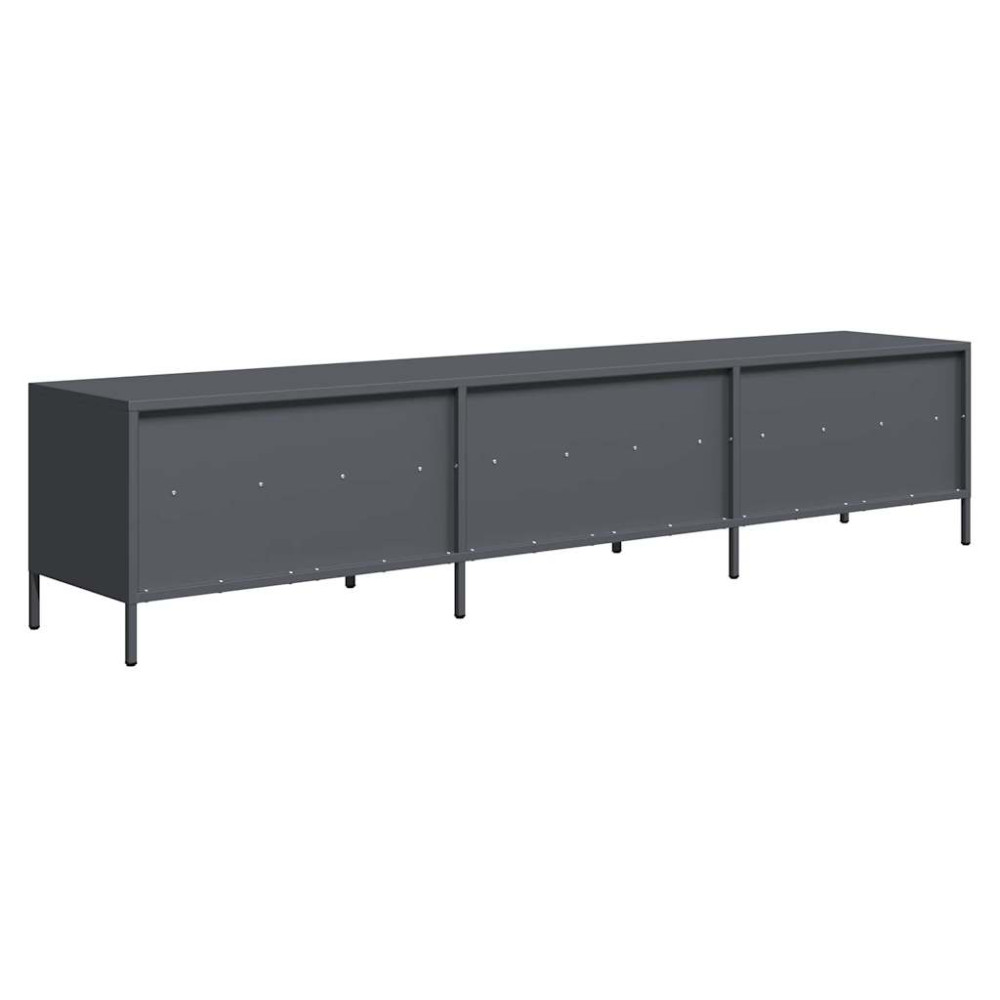 Produktbild för Tv-bänk antracit 202x39x43,5 cm kallvalsat stål