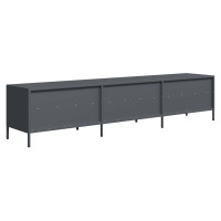 Produktbild för Tv-bänk antracit 202x39x43,5 cm kallvalsat stål