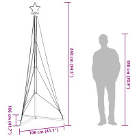 Produktbild för Julgransbelysning 483 LEDs kallvit 240 cm