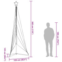 Produktbild för Julgransbelysning 525 LEDs blå 302 cm