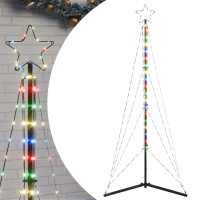 Produktbild för Julgransbelysning 363 LEDs färgglad 182 cm