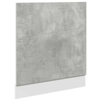 Produktbild för Front för diskmaskin betonggrå 60x1,5x67 cm konstruerat trä