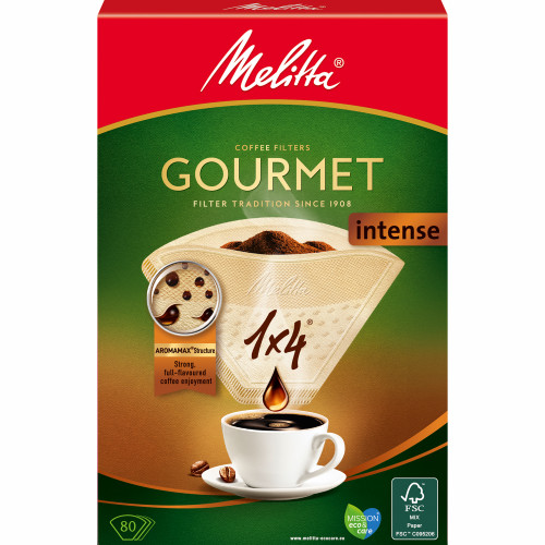 Melitta Kaffefilter Gourmet Intense 1X4 80P   8st DFP