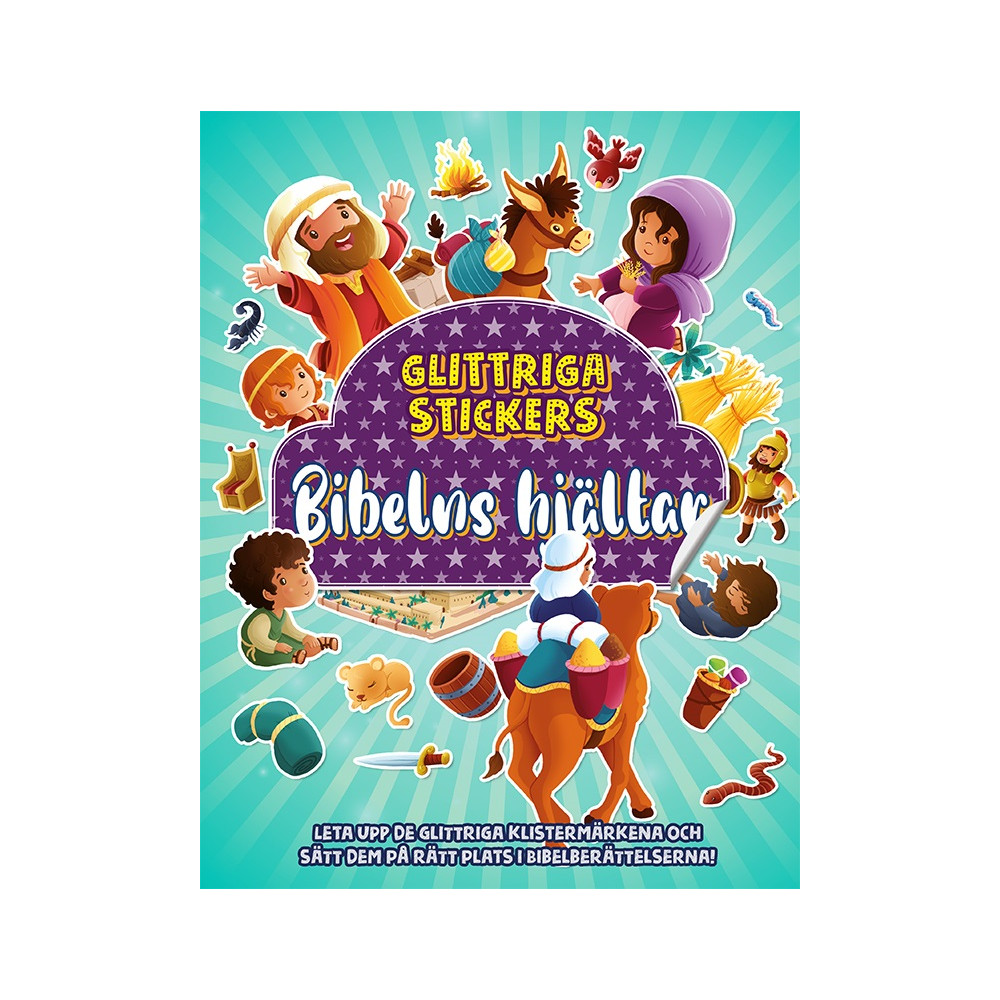 Produktbild för Glittriga stickers - Bibelns hjältar (häftad)