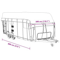 Produktbild för Takskydd för husvagn grå 800x300 cm non-woven tyg