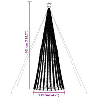 Produktbild för Julgranskon 1028 LEDs varmvit 403 cm