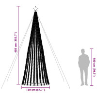 Produktbild för Julgranskon 1028 LEDs varmvit 403 cm