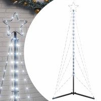 Produktbild för Julgransbelysning 363 LEDs kallvit 182 cm