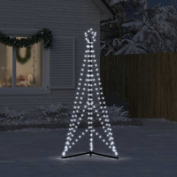 Produktbild för Julgransbelysning 363 LEDs kallvit 182 cm