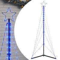 Produktbild för Julgransbelysning 363 LEDs blå 182 cm