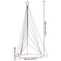 Produktbild för Julgransbelysning 615 LEDs varmvit 404,5 cm