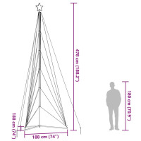 Produktbild för Julgransbelysning 861 LEDs varmvit 478 cm