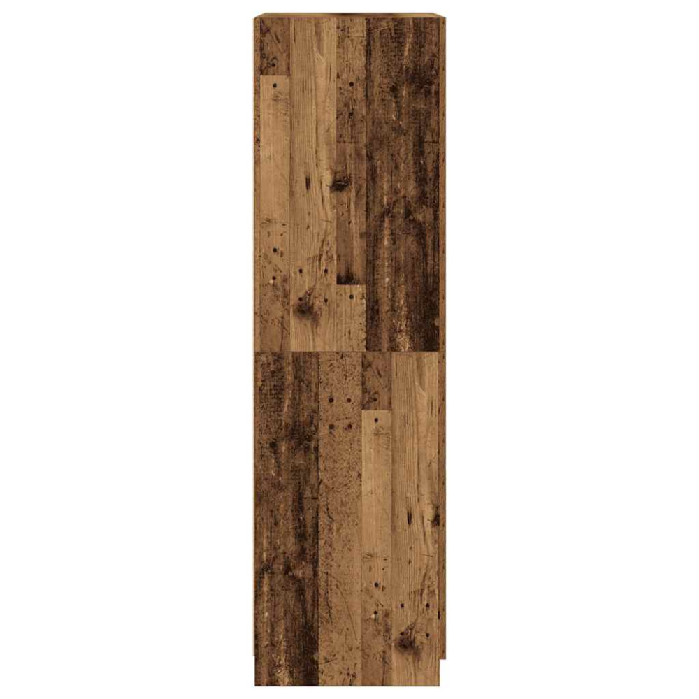 Produktbild för Garderob åldrat trä 80x52x180 cm konstruerat trä