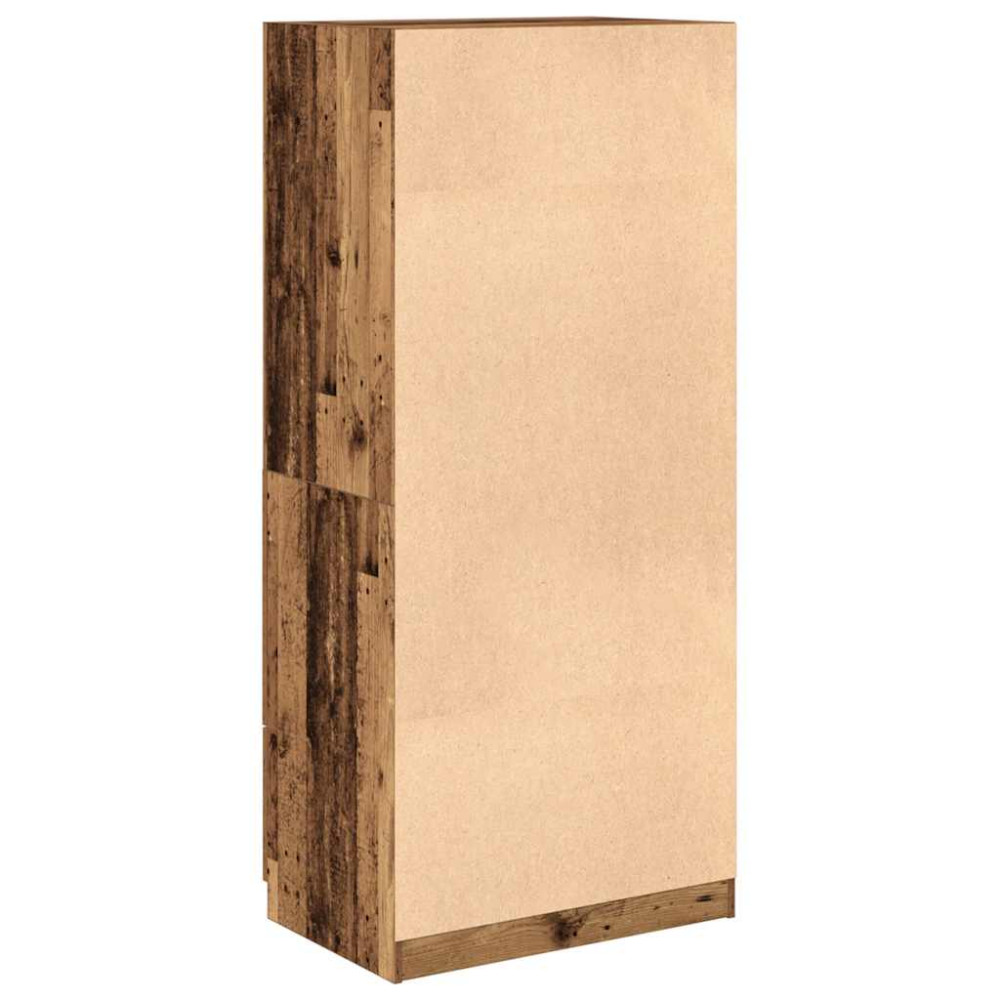 Produktbild för Garderob åldrat trä 80x52x180 cm konstruerat trä