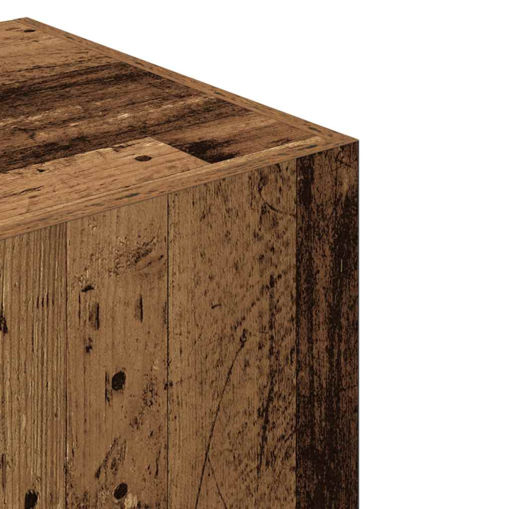 Produktbild för Garderob åldrat trä 80x52x180 cm konstruerat trä