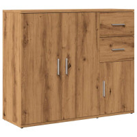 Produktbild för Skänk hantverksmässig ek 91x29,5x75 cm konstruerat trä