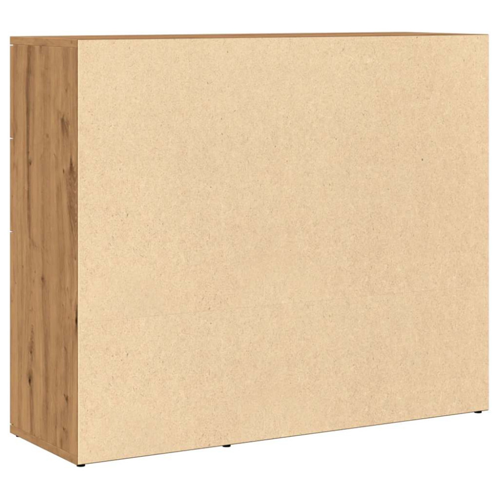 Produktbild för Skänk hantverksmässig ek 91x29,5x75 cm konstruerat trä