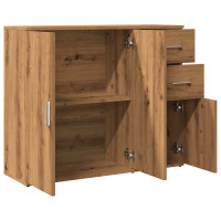 Produktbild för Skänk hantverksmässig ek 91x29,5x75 cm konstruerat trä