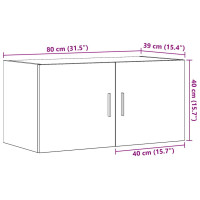 Produktbild för Väggskåp åldrat trä 80x39x40 cm konstruerat trä