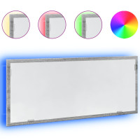 Produktbild för Badrumsspegel med LED grå sonoma 100x8,5x37 cm konstruerat trä