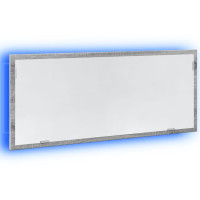 Produktbild för Badrumsspegel med LED grå sonoma 100x8,5x37 cm konstruerat trä