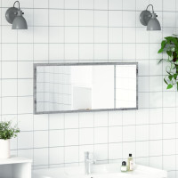 Produktbild för Badrumsspegel med LED grå sonoma 100x8,5x37 cm konstruerat trä